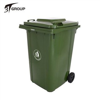 Didelė lauko plastikinė šiukšlių dėžė