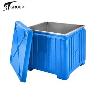 Izoliuotas birių krovinių konteineris su plieniniu įdėklu